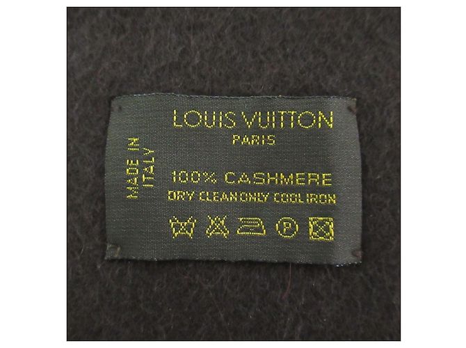 Sciarpa in cashmere marrone con frange Louis Vuitton - vista 3