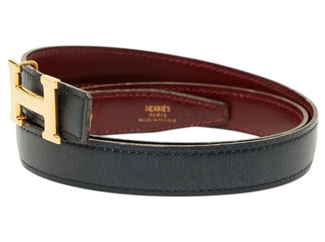 Reversibler Gürtel von Hermès Rot Marineblau - Ansicht 2