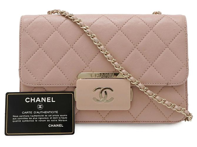 Borsa a spalla matelassé rosa Chanel - vista 10