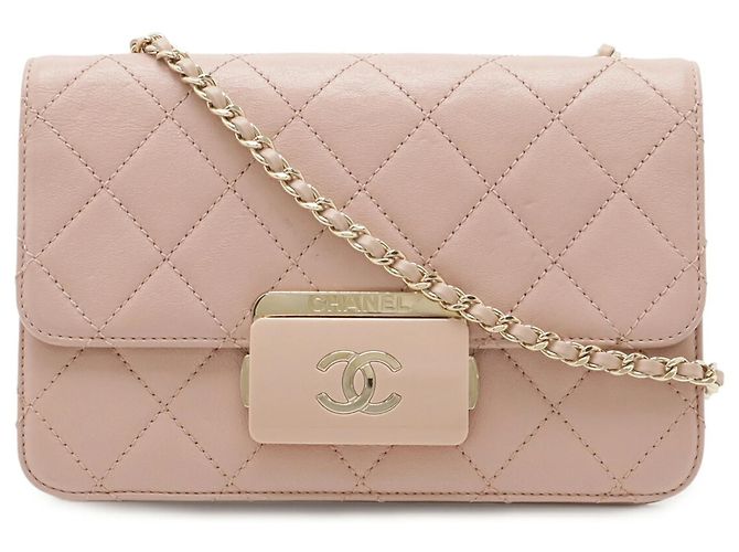 Borsa a spalla matelassé rosa Chanel - vista 2