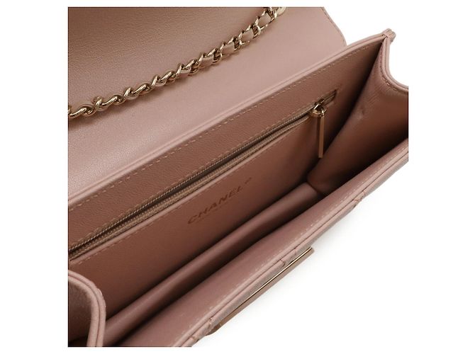 Borsa a spalla matelassé rosa Chanel - vista 7
