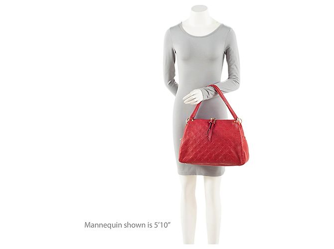 Borsa a Spalla Ponthieu PM in Monogram Empreinte Louis Vuitton Rosso - vista 5