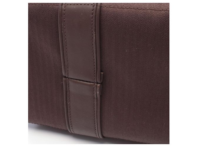 Borsa in pelle e tela Acapulco PM di Hermès Marrone - vista 4
