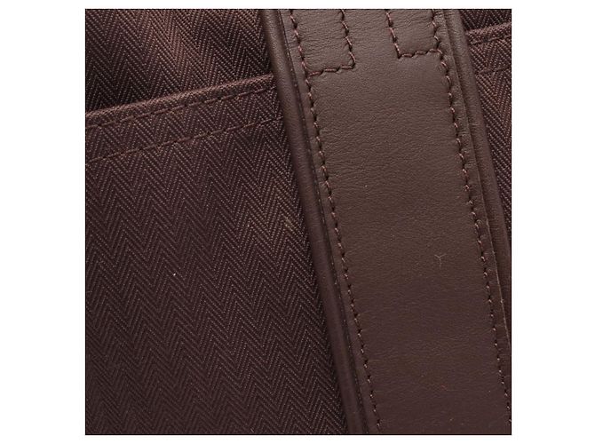 Borsa in pelle e tela Acapulco PM di Hermès Marrone - vista 9