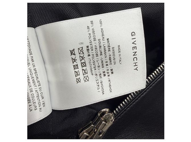 Giacca Peplum Givenchy in Pelle Nera Nero - vista 5