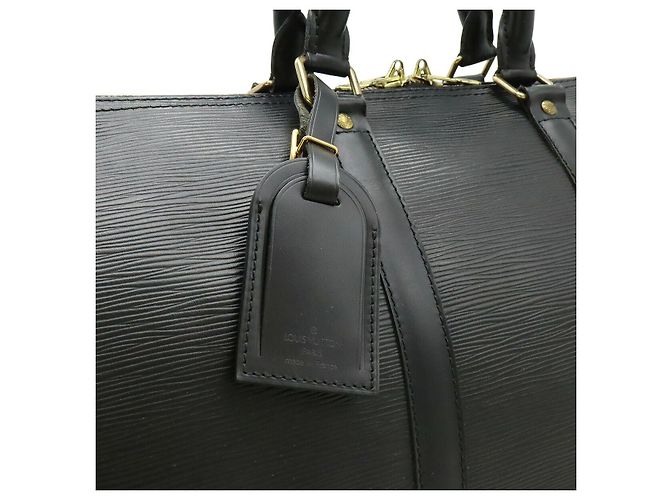 Borsa Boston Keepall 45 Epi di Louis Vuitton Nero - vista 7