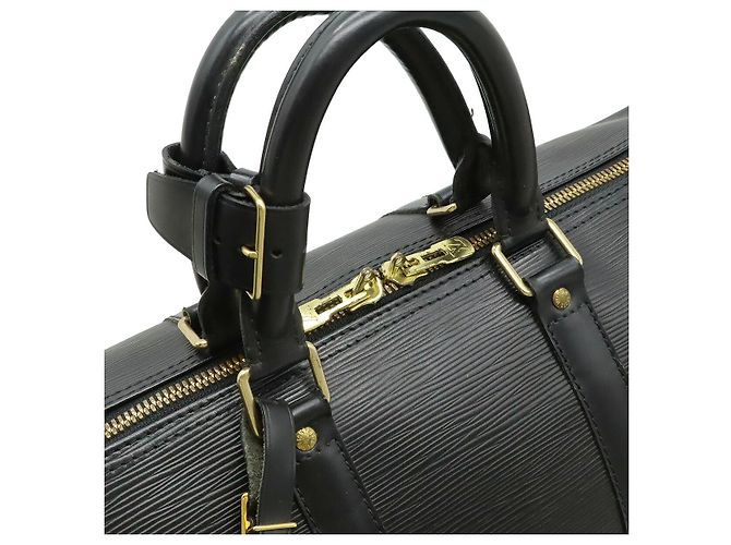 Borsa Boston Keepall 45 Epi di Louis Vuitton Nero - vista 8