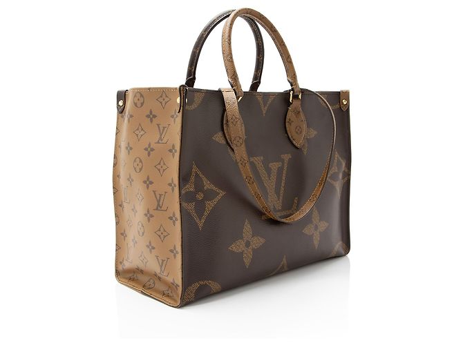 Bolso Onthego MM de lona Monograma Gigante Louis Vuitton Castaño - vista 2