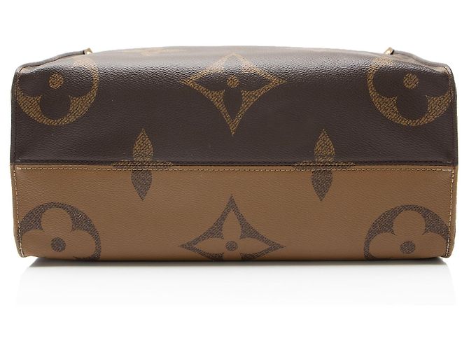 Bolso Onthego MM de lona Monograma Gigante Louis Vuitton Castaño - vista 4