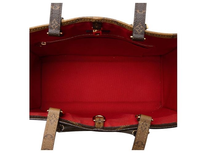 Bolso Onthego MM de lona Monograma Gigante Louis Vuitton Castaño - vista 7