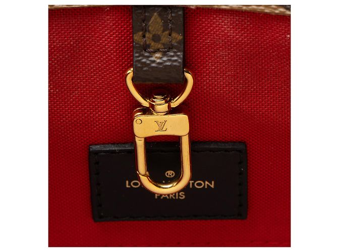 Bolso Onthego MM de lona Monograma Gigante Louis Vuitton Castaño - vista 9