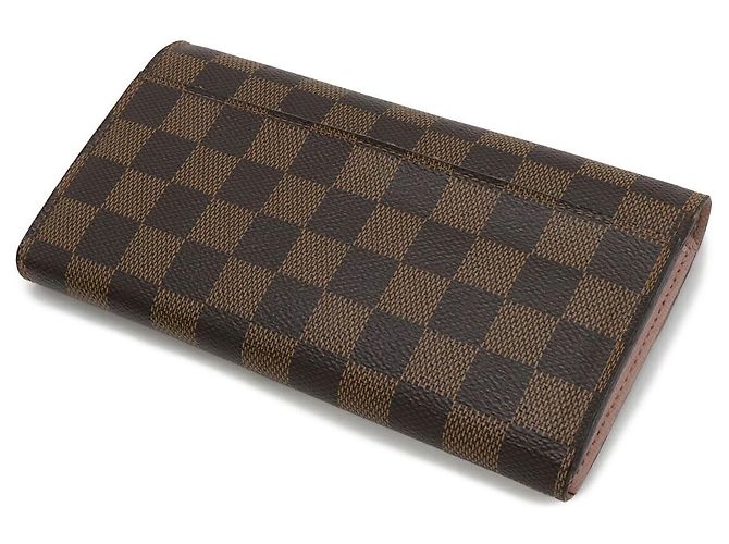 Portafoglio Lungo in Tela Damier Louis Vuitton Rosa - vista 2