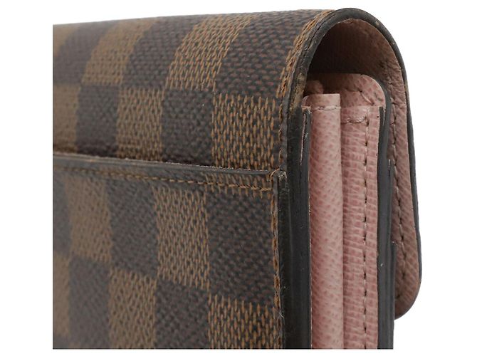Portafoglio Lungo in Tela Damier Louis Vuitton Rosa - vista 4