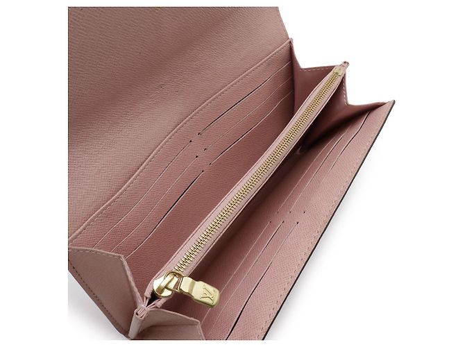 Portafoglio Lungo in Tela Damier Louis Vuitton Rosa - vista 6