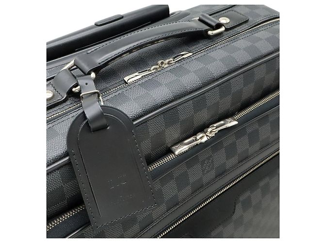 Borsa da viaggio pilota Damier Graphite Louis Vuitton Nero - vista 5