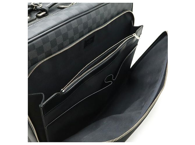 Borsa da viaggio pilota Damier Graphite Louis Vuitton Nero - vista 7