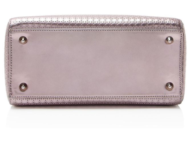 Dior Micro Cannage Metallic Kalbsleder Lady Dior Medium Tote Pink - Ansicht 4