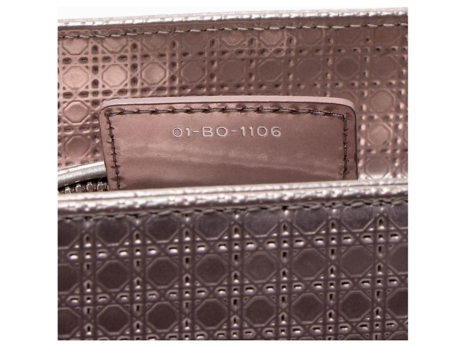 Dior Micro Cannage Metallic Kalbsleder Lady Dior Medium Tote Pink - Ansicht 6