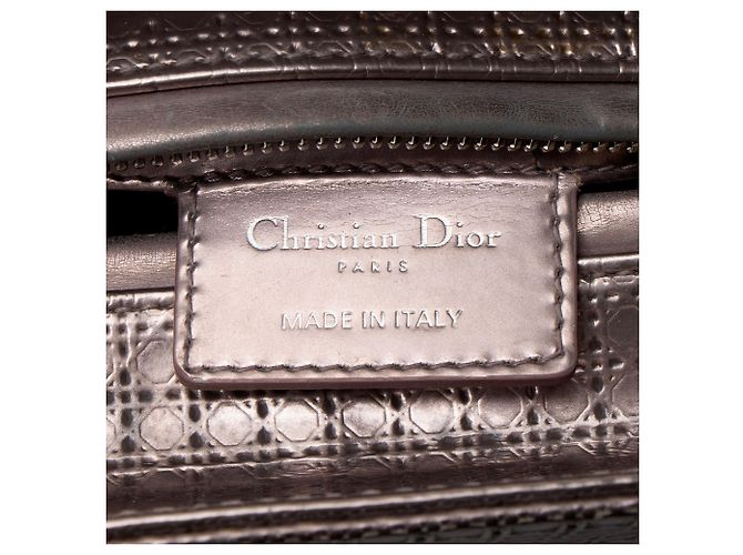 Dior Micro Cannage Metallic Kalbsleder Lady Dior Medium Tote Pink - Ansicht 8