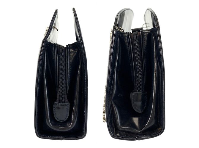 Prada Navy Patent Ketten-Schultertasche Blau - Ansicht 8