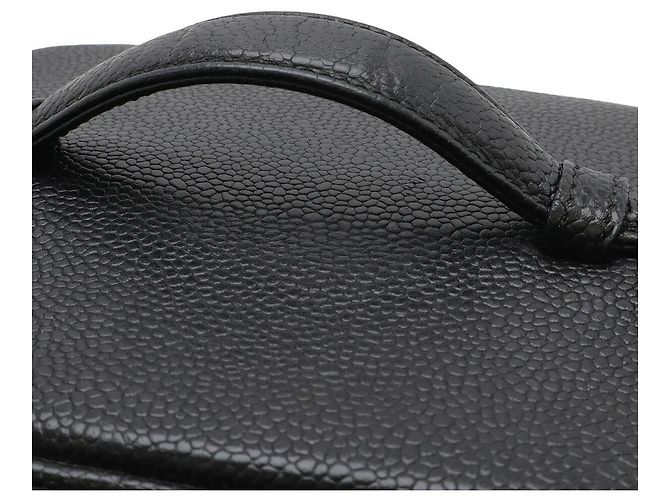 Bolsa Vanity de Couro Caviar Preta Chanel Preto - vista 5