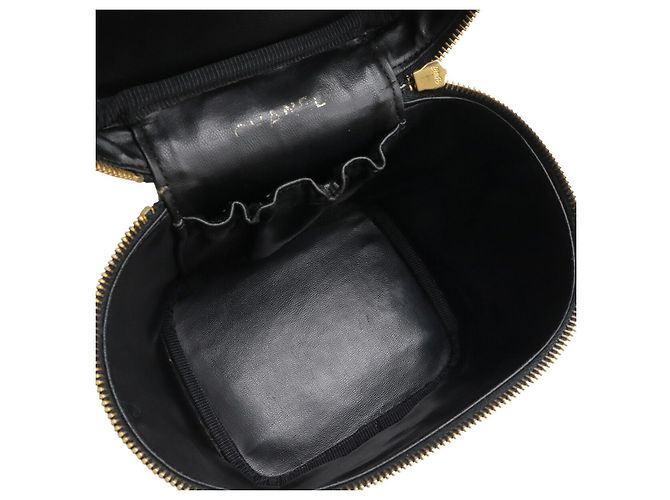 Bolsa Vanity de Couro Caviar Preta Chanel Preto - vista 6