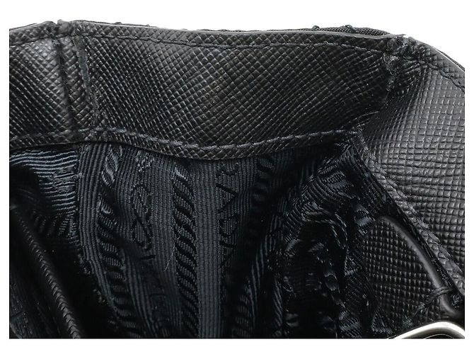 Borsa a catena in nylon e pelle Prada Nero - vista 8