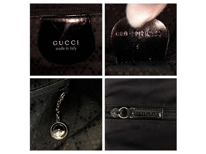Borsa Tote in Nylon e Pelle Gucci Bamboo Nero - vista 4
