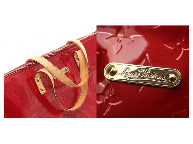 Borsa Louis Vuitton Vernis Bellevue PM Rosso - vista 3