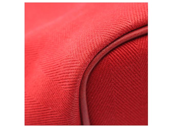 Hermès Borsa a mano in tela e pelle Hermes Valparaiso PM Rosso - vista 5