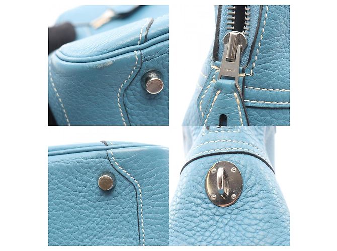 Borsa in pelle Hermès Omnibus PM Blu - vista 3