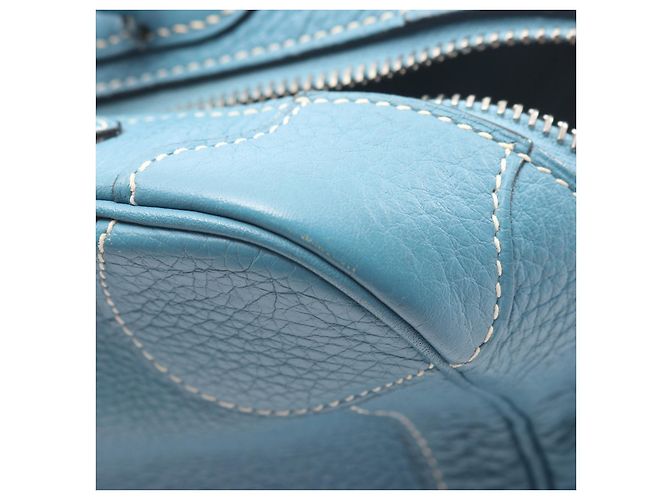 Borsa in pelle Hermès Omnibus PM Blu - vista 8