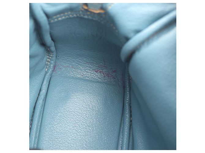 Borsa in pelle Hermès Omnibus PM Blu - vista 9
