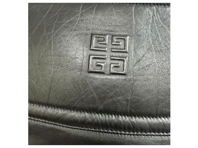 Falda recortada de cuero negro con relieve Givenchy - vista 2