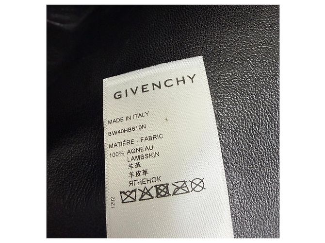 Falda recortada de cuero negro con relieve Givenchy - vista 5