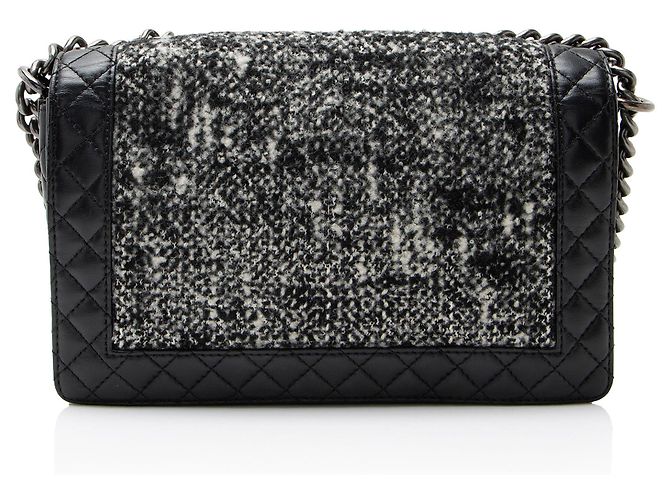Chanel Tweed Kalbsleder Paris Dallas Enchained Alte Medium Boy Bag - Ansicht 3