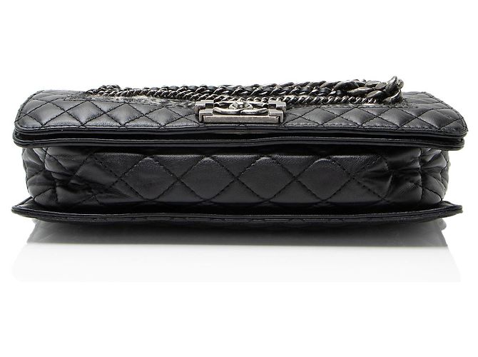 Chanel Tweed Kalbsleder Paris Dallas Enchained Alte Medium Boy Bag - Ansicht 4