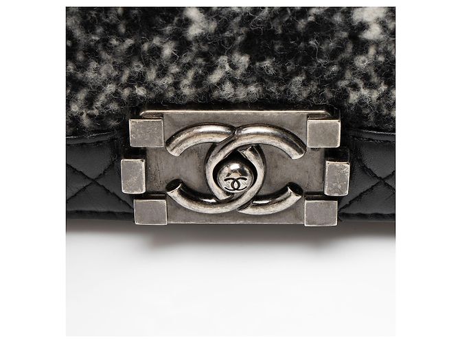 Chanel Tweed Kalbsleder Paris Dallas Enchained Alte Medium Boy Bag - Ansicht 9