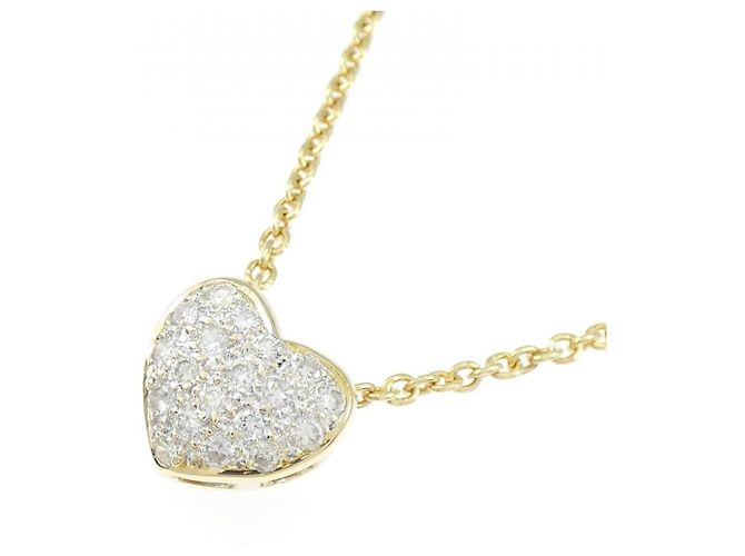 Autre Marque Collana con diamante a forma di cuore Au750 D'oro - vista 3
