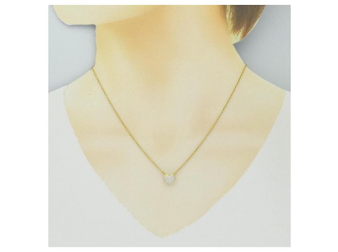 Autre Marque Collana con diamante a forma di cuore Au750 D'oro - vista 6