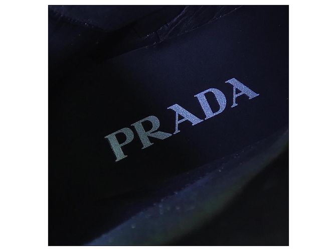 Botas de cuero cepillado Prada 1T647N Negro - vista 6