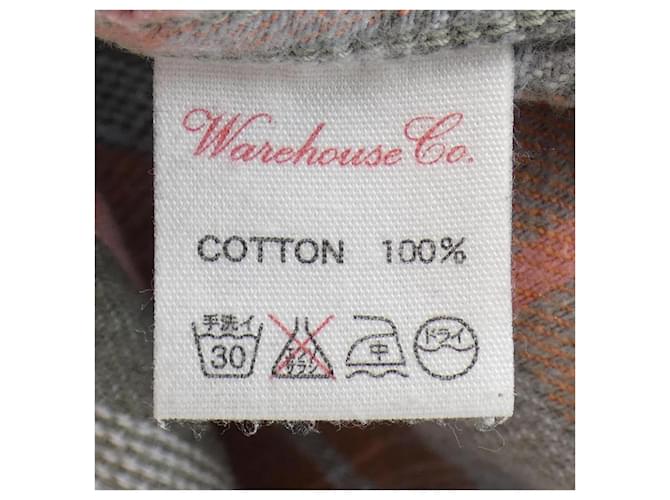 Autre Marque Camisa de algodón Warehouse Castaño Naranja - vista 3