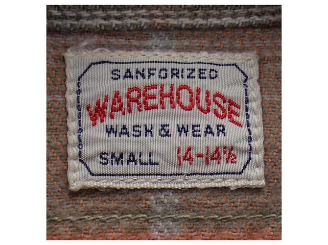 Autre Marque Camisa de algodón Warehouse Castaño Naranja - vista 4