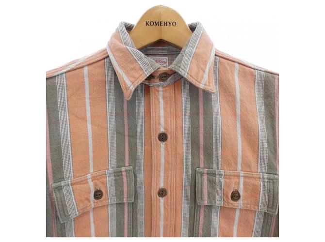 Autre Marque Camisa de algodón Warehouse Castaño Naranja - vista 5