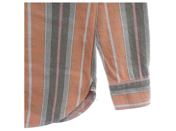 Autre Marque Camisa de algodón Warehouse Castaño Naranja - vista 6