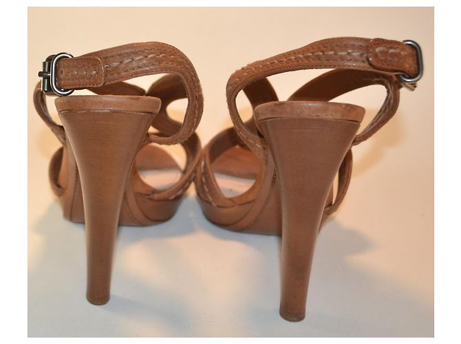Sandali Miu Miu in pelle marrone taglia 40 - vista 3