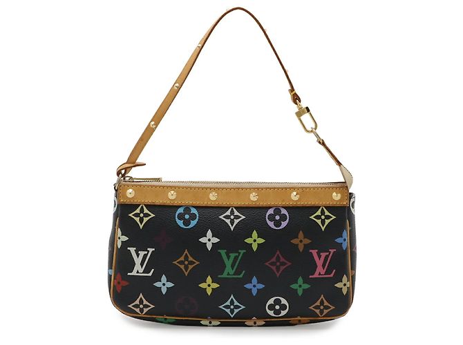 Bolsa Pochette Accessoires Monograma Multicolorido Louis Vuitton Preto - vista 2