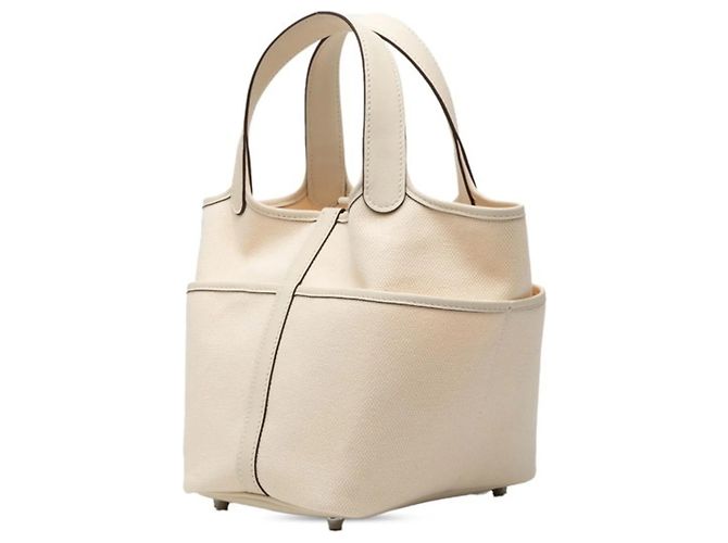 Bolso de mano Picotin Lock PM Cargo de Hermès Blanco - vista 2