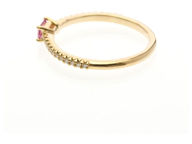 Tiffany & Co Tiffany Novo Horizon Ring mit rosa Saphir und Diamanten Golden - Ansicht 2