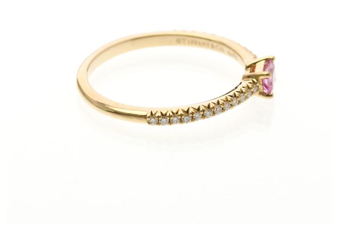 Tiffany & Co Tiffany Novo Horizon Ring mit rosa Saphir und Diamanten Golden - Ansicht 4
